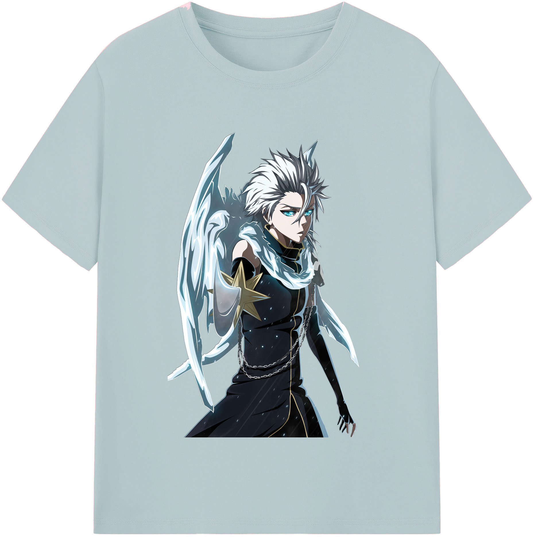 （画像用） ブリーチ 日番谷冬獅郎（ひつがや とうしろう） BLEACH Hitsugaya Toushirou 綿100％半袖Tシャツ（フロントプリント）